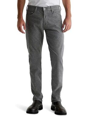 New AG THE GRADUATE Tailored Leg Dark Gray Pants Sueded Stretch Sateen 29 x 34